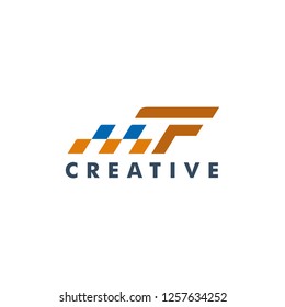 Auto speed letter F logo template vector illustration