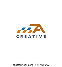Auto speed letter A logo template vector illustration