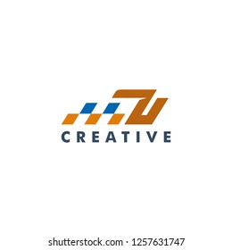 Auto speed letter U logo template vector illustration