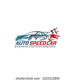 Auto speed logo design template