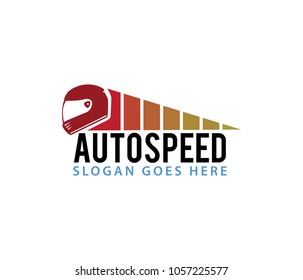 auto speed motorcycle rider workshop club vector logo design template