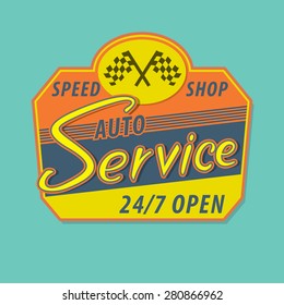 Auto speed shop graphic for t-shirt,tee graphic,vector