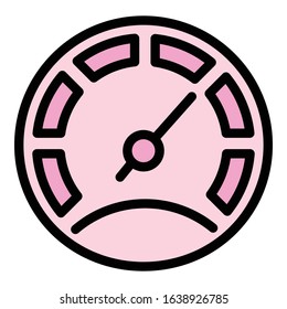 Auto speedometer icon. Outline auto speedometer vector icon for web design isolated on white background