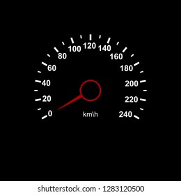 Auto speedomster on black background