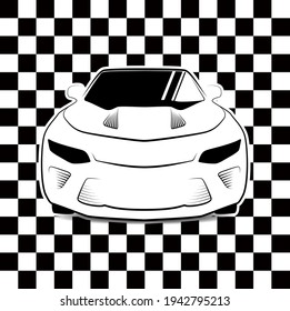 Auto sport car logo design. Vehicle icon silhouette vector background