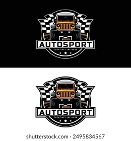 auto sport design logo illustration