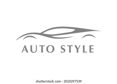 Auto Sports Car Logo. Performance Auto Motor Vehicle Dealership Icon. Supercar Sign. Automobile Symbol. Vector Illustration.