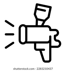 Auto Spray Symbol Umrandungsvektor. Repariere eine Waffe. Gartenreifen