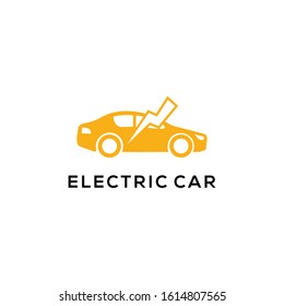 Auto style car electric logo design icon silhouette Vector illustration