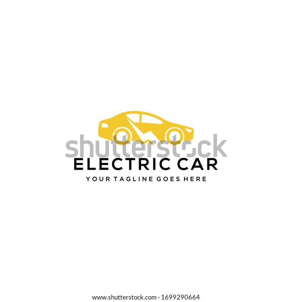 Auto style car electric logo design icon\
silhouette Vector\
illustration