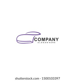 Auto style car logo design with concept sports vehicle icon silhouette