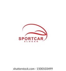 Auto style car logo design with concept sports vehicle icon silhouette