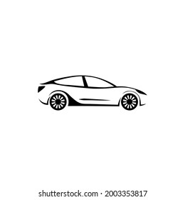 Auto style car logo design with abstract concept sports vehicle 