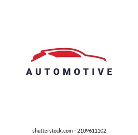 Diseño de logotipo de coche de estilo automático con silueta de icono de vehículo de concepto deportivo, ilustración vectorial.