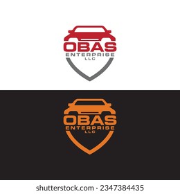 Auto style car logo design with concept sports vehicle icon silhouette on colorful background. Vector illustration.