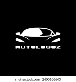 Auto style car logo design with concept sports vehicle icon silhouette. Vector graphic
