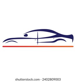 Diseño de logotipo de coche de estilo automático Ilustración vectorial