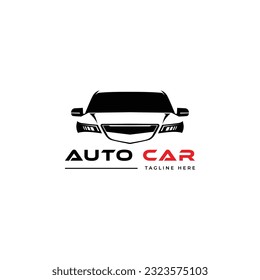 Auto styled car logo design with sports concept, vector illustration	