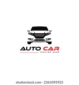 Auto styled car logo design with sports concept, vector illustration