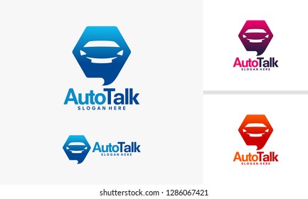 Auto Talk logo designs, Car part logo template vector,