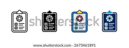 Auto Task Icon Set Multiple Style Collection