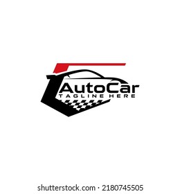 Auto Team Racing Club Car Repair Service Template Logo Vector