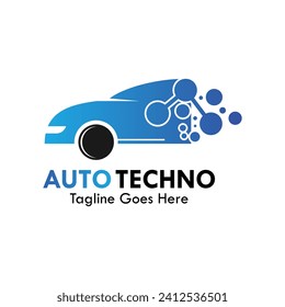 Auto technology design logo template illustration