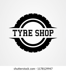 Auto Tire Shop or Tyre Service Logo Vector. Car, Truck, and SUV Wheel Repair Branding