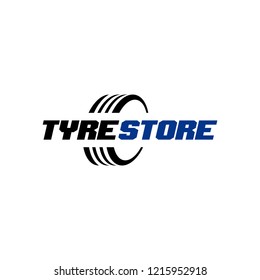 Auto Tire Shop or Tyre Service Logo Vector. Car, Truck, and SUV Wheel Repair Branding