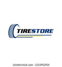 Auto Tire Shop or Tyre Service Logo Vector. Car, Truck, and SUV Wheel Repair Branding