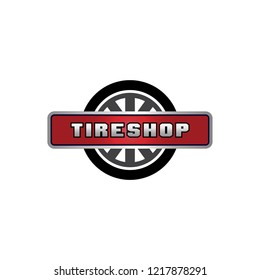 Auto Tire Shop or Tyre Service Logo Vector. Car, Truck, and SUV Wheel Repair Branding