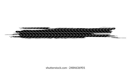 Auto tire tread grunge element. Car and motorcycle tire pattern, wheel tyre tread track. Black tyre print.	
