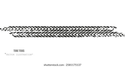 Auto tire tread grunge element. Car and motorcycle tire pattern, wheel tyre tread track. Black tyre print. EPS 10