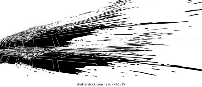 Elemento grunge de la banda de rodadura del neumático automático. Patrón de neumático de coche y motocicleta, pista de la banda de rodadura del neumático de rueda, Vector Eps10	