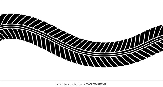 Auto tire tread seamless element. Car tire pattern, wheel tyre tread track. Tyre print. Vector illustration isolated on white background.