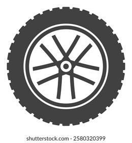 Auto tire vector icon. Car wheel with disc vector concept symbol