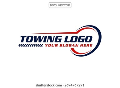 Plantilla de Vector de diseño de logotipo de auto remolque 