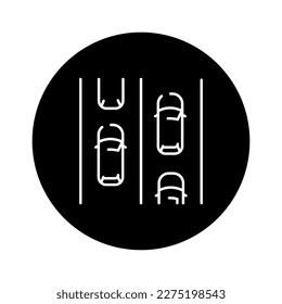 Auto traffic jams сolor line icon. Road construction. Pictogram for web page