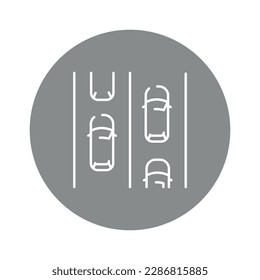 Auto traffic jams сolor line icon. Road construction. Pictogram for web page