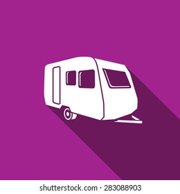 Auto trailers icon. Vector Illustration.