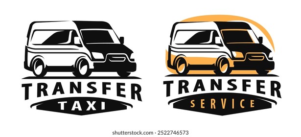 Logo automatisch übertragen. Taxi-Service-Emblem oder Symbol, Vektorgrafik