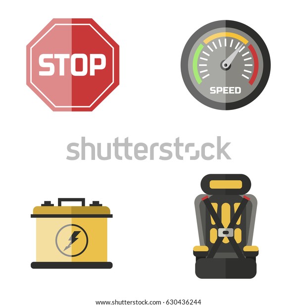 Auto transport motorist icon\
symbol vehicle equipment service car driver tools vector\
illustration.