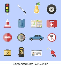 Auto transport motorist icons symbol vehicle equipment service car vector illustration.