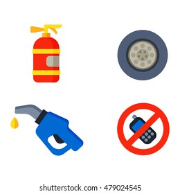 Auto transport motorist icons symbols and equipment auto transport symbols vector