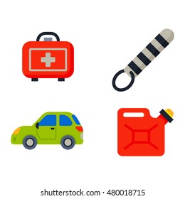 Auto transport motorist icons symbols and equipment auto transport symbols vector