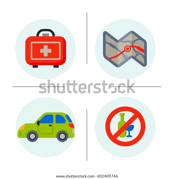 Auto transport motorist icons symbols\
change vehicle automobile mechanic and equipment symbols service\
car driver tools high detailed vector illustration\
set.