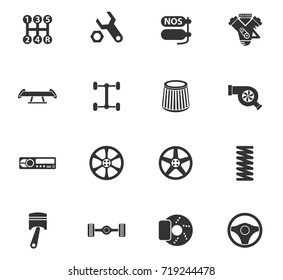 auto tuning icon set
