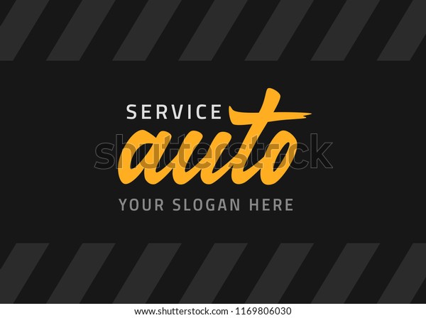 Auto vector\
text sign. Freehand typography\
design
