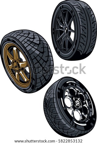 auto vector wheels transport service icon
