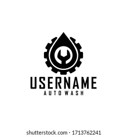 auto wash logo design concept vector